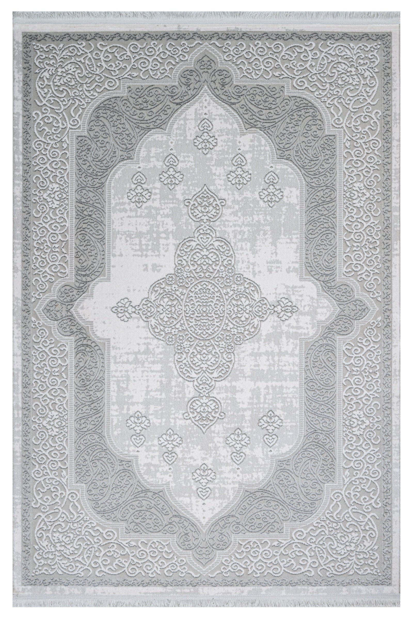 Adelaide Grey Abstract Acrylic Area Rugs for Living Room Jacquard ...