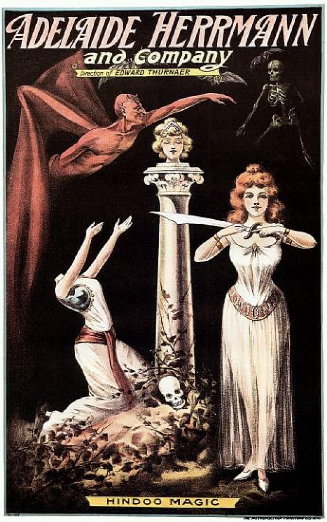 Adelaide Herrmann Hindoo Magic Canvas Art - (36 x 54)