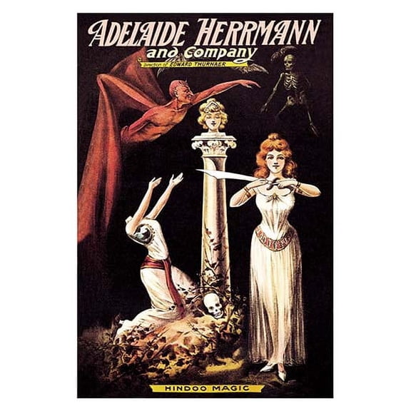 Adelaide Herrmann and Company: Hindoo Magic Museum quality giclee print canvas wrap(20" x 30")