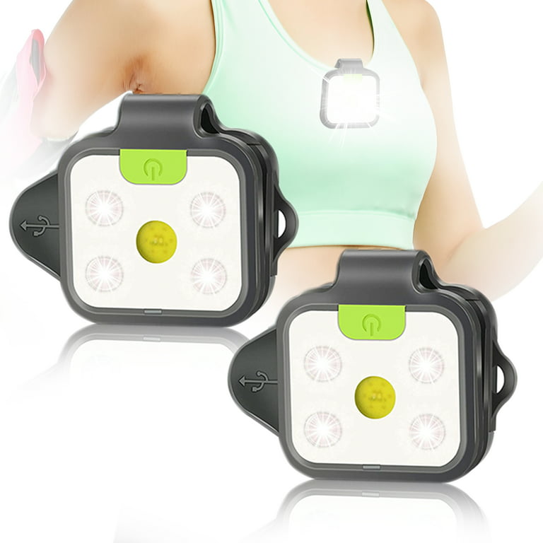 Adelante 2pack LED Rechargeable Running Lights Safety Light Clip