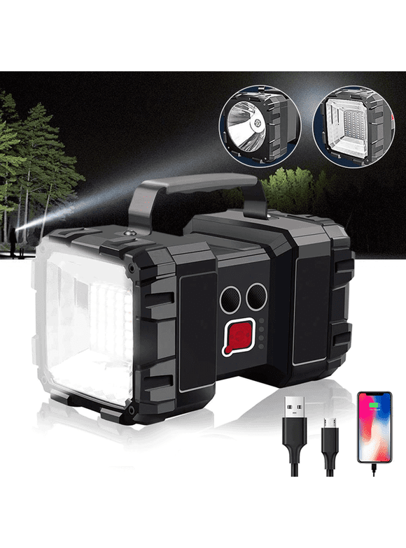 Adelante Rechargeable Flashlight, 1200LM Portable Handheld Spotlight Searchlight with 7 Lights Modes