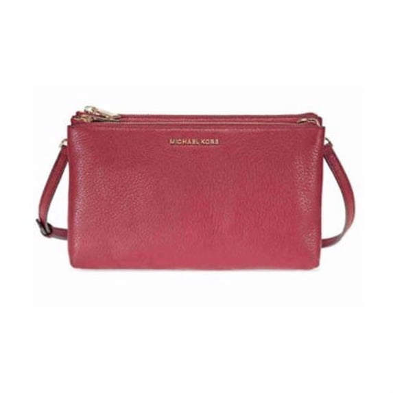 Adele Double Zip Crossbody - Mulberry