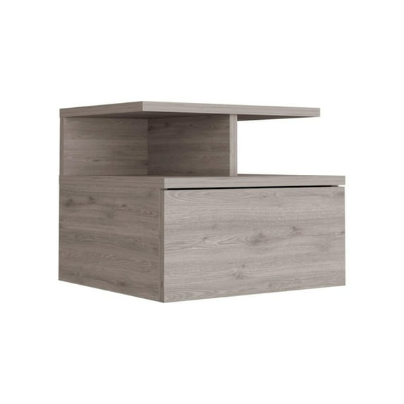 Adele Floating Nightstand Engineered Wood Gray