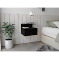 thumbnail image 1 of Tuhome Adele Floating Nightstand with One Drawer and Two Lower Shelves, Wall-Mounted shelf, 1 of 7