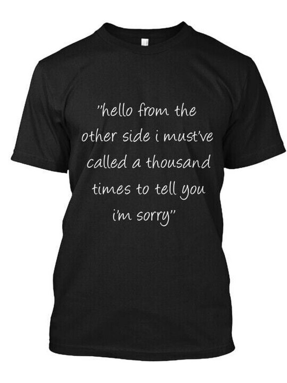 Adele Hello T-shirt Made in the USA Size S to 5XL