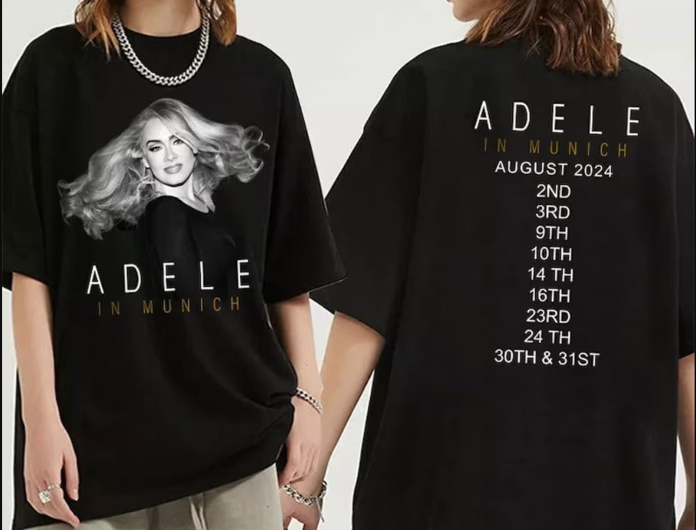Adele In Munich 2024 t shirt, DOuble sided, July gift shirt, new