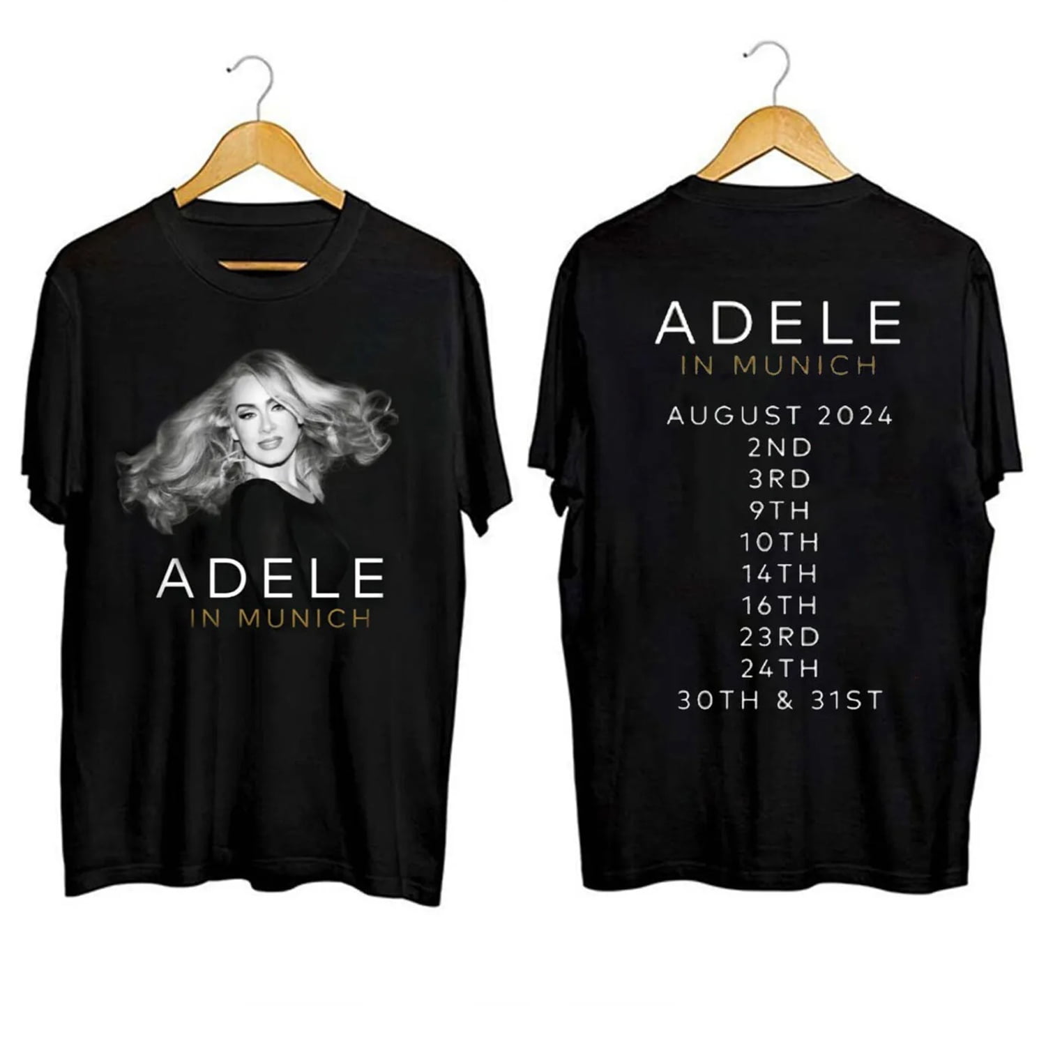 Adele In Munich August 2024 Music Tour Black TShirt Gift Fans