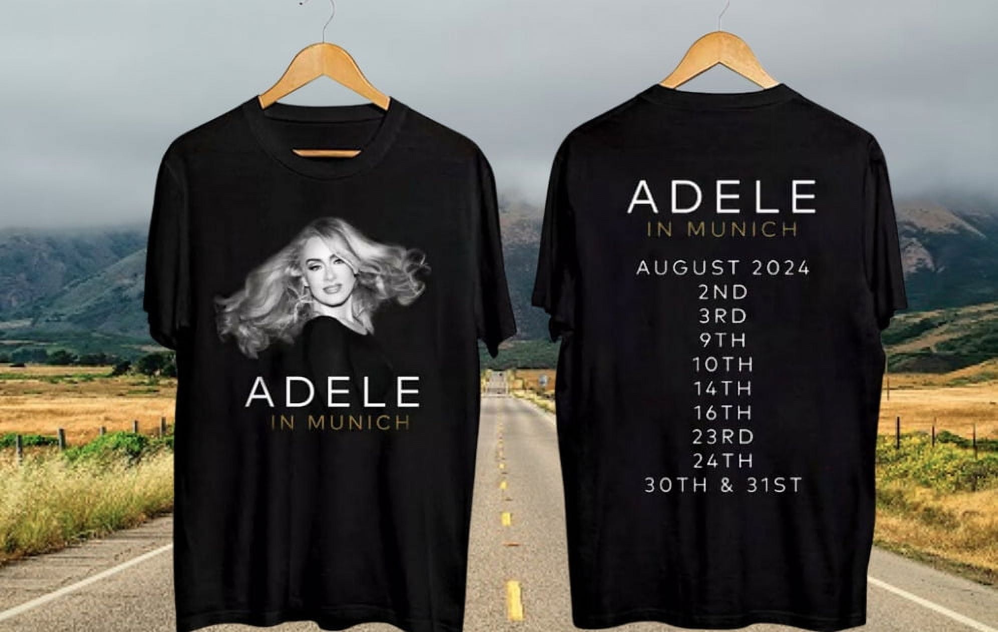 Adele In Munich August 2025 Music Tour Black TShirt Gift Fans