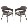 thumbnail image 1 of Adele Set of Two Dining/Accent Chairs in Grey Leatherette w/ Brushed Stainless Steel Leg by Diamond Sofa, 1 of 4