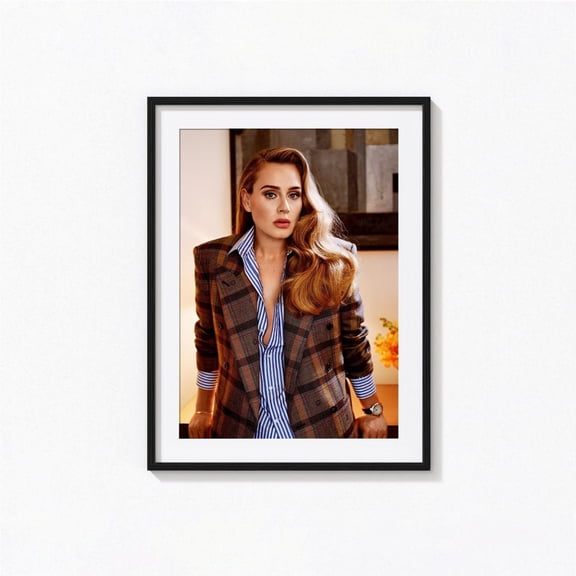 Adele s, Adele Black and White Wall Art, Album Cover, Home Decor, Photography Prints, Pop - Soul Music, BAM132, Unframed Canvas Size 12x18