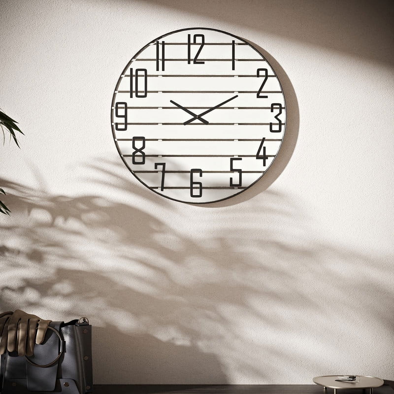 Adelina White Round Wood Farmhouse Wall Clock