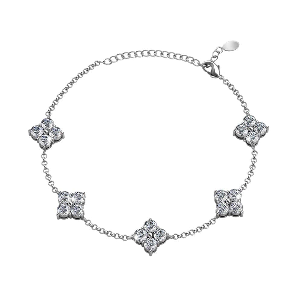 White gold crystal bracelet discount