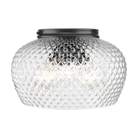 Golden Lighting Adeline 3-light Flush Mount in Matte Black