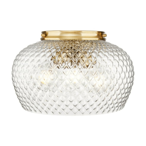 Golden Lighting Adeline 3-light Flush Mount in Modern Brushed Gold