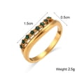 thumbnail image 1 of Stainless Steel Diamond Simulant Ring Geometric Thin Band Electroplated For Women Fashion Accessory Lustrously, 1 of 5