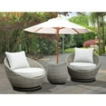 thumbnail image 1 of Steve Silver Adeline Wicker Patio Conversation 3 Piece Set, Driftwood Gray, 1 of 11