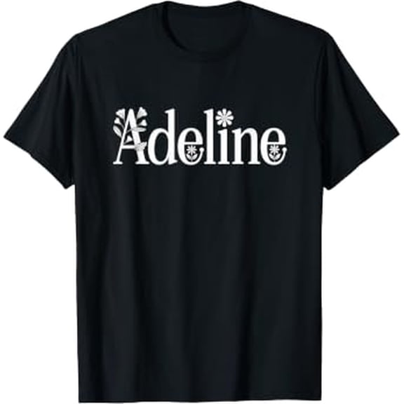 Adeline Name Custom Flower ized Botanical Girl Women Graphic Tee
