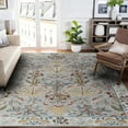 thumbnail image 1 of Adeline Tulips Gray 5' X 8' Area Rug Handcrafted Motif Floral Design Oriental Traditional Design Non-Shedding Fine Wool Pile & Easy-Care Areas in Living Room Bedroom, 1 of 5