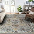 thumbnail image 1 of Adeline Tulips Gray 6' X 9'Area Rug Handcrafted Motif Floral Design Oriental Traditional Design Non-Shedding Fine Wool Pile & Easy-Care Areas in Living Room Bedroom, 1 of 5