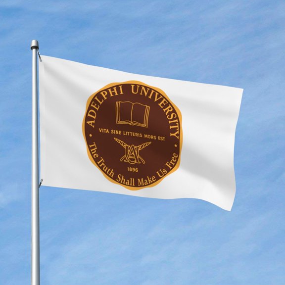 Adelphi University 3x5 Ft Flag Double Sided Indoor Outdoor Double Stitched Polyester Flag With 2 Grommets-Both Side Can Be Read