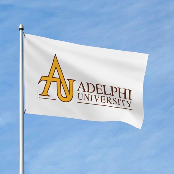 Adelphi University 3x5 Ft Flag Double Sided Indoor Outdoor Double Stitched Polyester Flag With 2 Grommets-Both Side Can Be Read