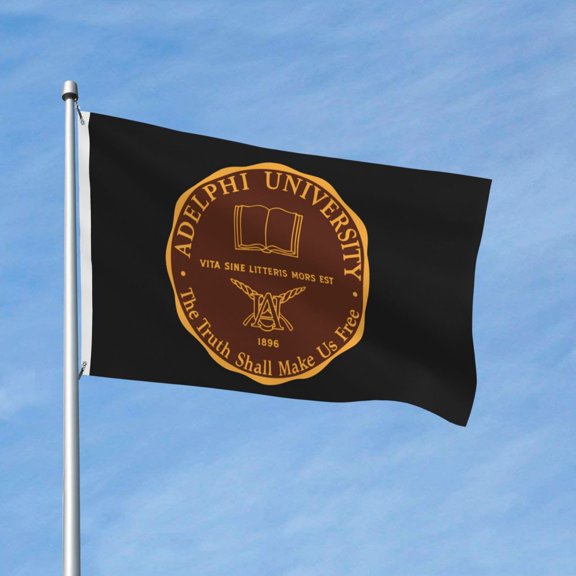 Adelphi University 3x5 Ft Flag Double Sided Indoor Outdoor Double Stitched Polyester Flag With 2 Grommets-Both Side Can Be Read