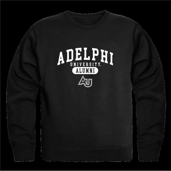 Adelphi University Panthers Alumni Fleece Pullover Crewneck Sweatshirt, Black - Extra Large