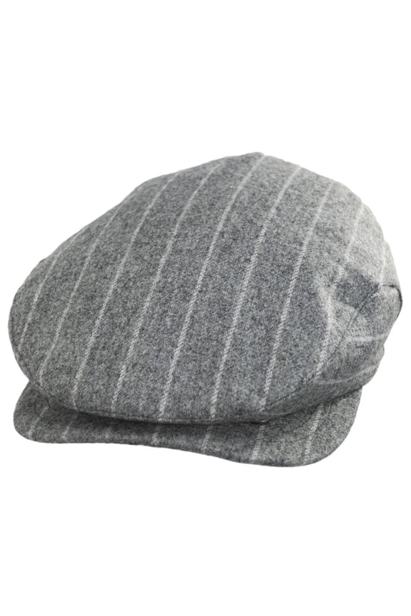 Adelphi Wool Pinstripe Square Bill Ivy Cap - L - Silver