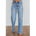 thumbnail image 1 of Risen Adelyn Mid-High Rise Relaxed Straight Jeans – Medium Wash, 1 of 5