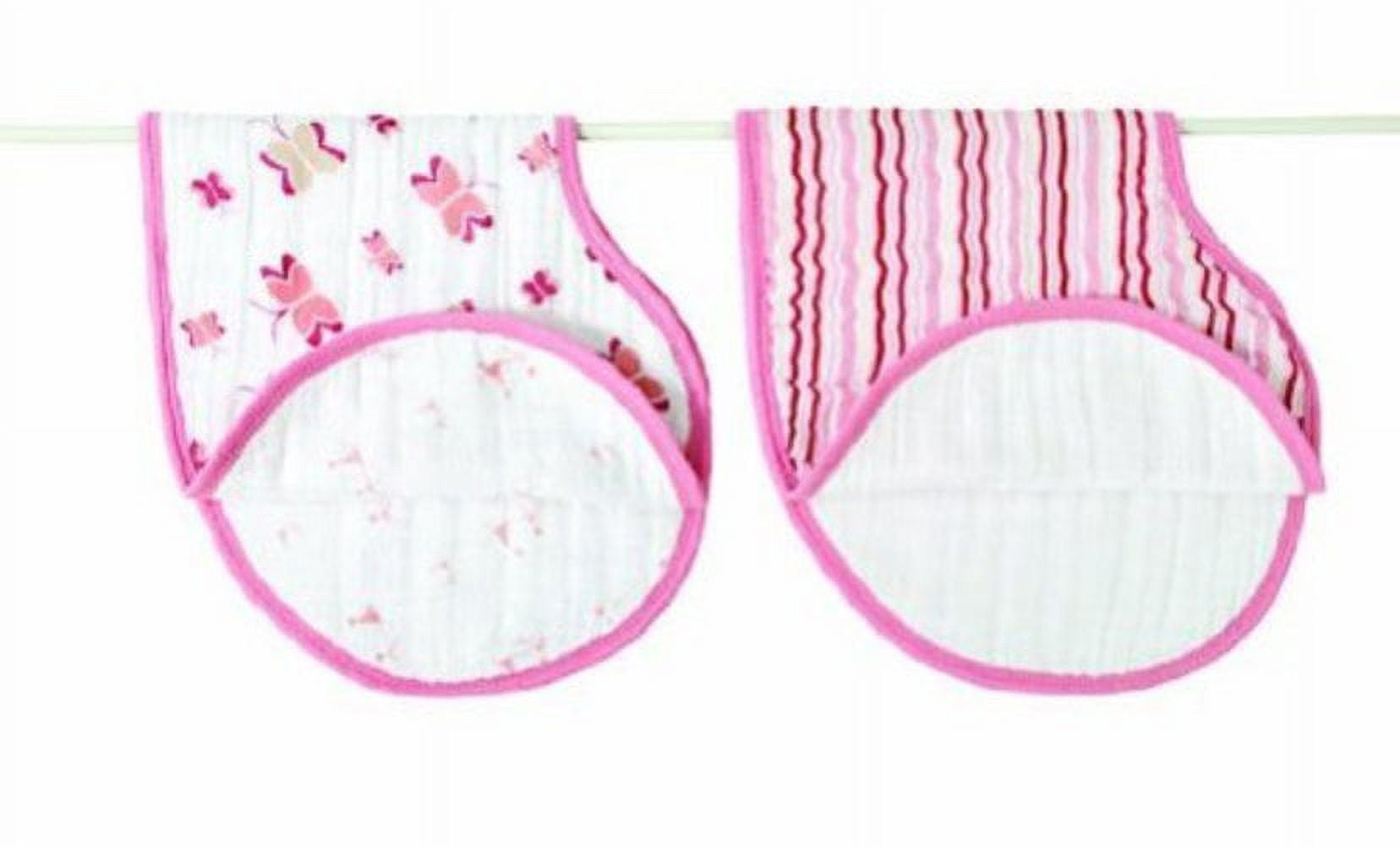 Aden + Anais 100 Cotton Muslin Burpy Bibs Princess Posie 2 Pack