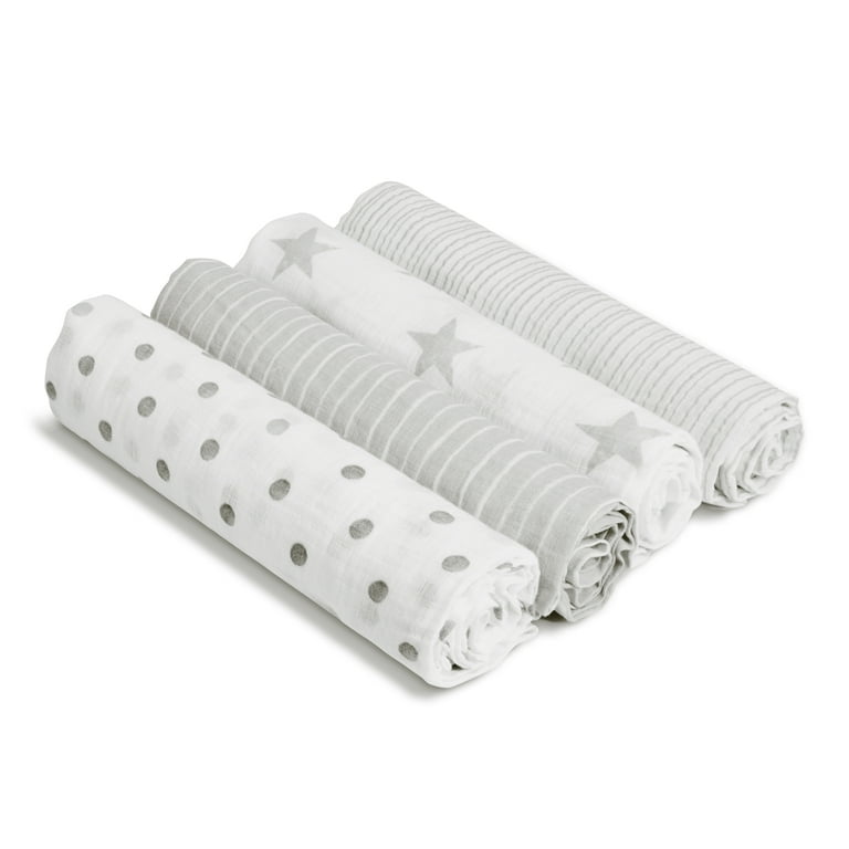 Aden Anais Essentials Cotton Muslin Swaddle Blanket Dusty Unisex Infants 4 Pack Walmart