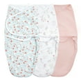 thumbnail image 1 of Aden + Anais Essentials Easy Wrap Swaddle, Cotton Knit Baby Wrap, Newborn Wearable Swaddle Sleep Sack, 2 Pack, Female, Fairy Tale Flowers, 0-3 Months, 1 of 7