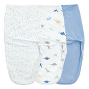 Aden + Anais™ Essentials Wrap Swaddles, 100% Cotton, Dino-Rama, Boys, Newborn, 0-3 Months, 3-Pack