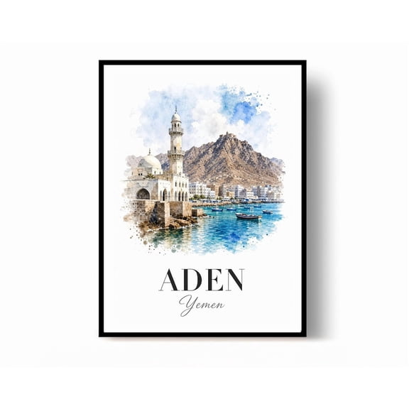Aden Yemen Travel Poster Print Wall Decor