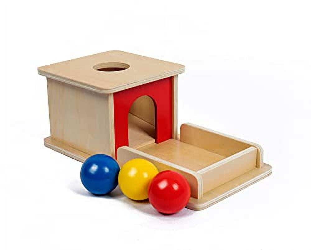 Montessori Mama Object Permanence Box Montessori Toys for Babies 6-12  Months+ Developmental Ball Drop Montessori Wooden Toys - Infant Toddler