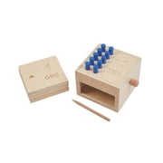 Montessori Counting Peg Game Wooden Number Board 1 to 10 Early Math Learning Toy for Toddlers and Preschool Kids