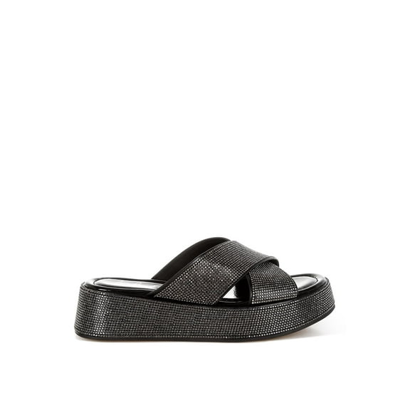 London Rag Adena Rhinestone Embellished Womens Flatforms