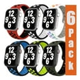 thumbnail image 1 of Adepoy 6 Packs Compatible for Apple Watch Band 38mm 40mm 42mm 44mm Wristbands Women Men, Soft Silicone Sport Replacement Bands Strap Compatible for iWatch Apple Watch Series 7,6,5,4,3,2,1,SE, 1 of 7