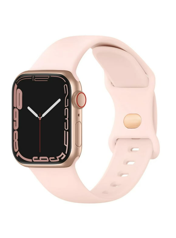 Adepoy Compatible with Apple Watch Band 38mm 40mm 41mm 42mm 44mm 45mm for Women Men, Soft Silicone Replacement Bands Straps for iWatch Apple Watch Series 7/6/5/4/3/2/25/SE"