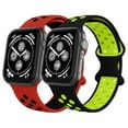 thumbnail image 1 of Adepoy Compatible for Apple Watch Band 38mm 40mm 42mm 44mm, Breathable Soft Silicone Wristbands Adjustable Bands for Apple iWatch Series 7, 6, 5, 4, 3, 2, 1, SE, Nike+, Edition", 1 of 7