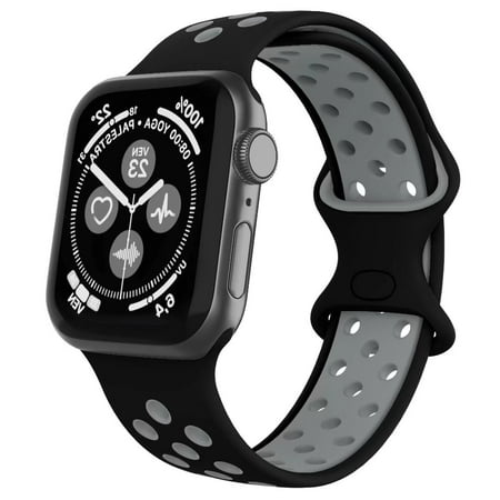 product image of Adepoy Compatible for Apple Watch Band 38mm 40mm 42mm 44mm, Breathable Soft Silicone Wristbands Adjustable Bands for Apple iWatch Series 7, 6, 5, 4, 3, 2, 1, SE, Nike+, Edition"