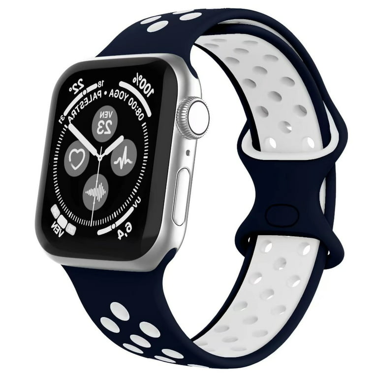 Bracelet en silicone pour bracelet Apple Watch 7 6 se 44mm 42mm 40mm 38mm  Bracelet intelligent en caoutchouc pour bracelet iWatch série 543 41mm 45 -  BH21BD6501