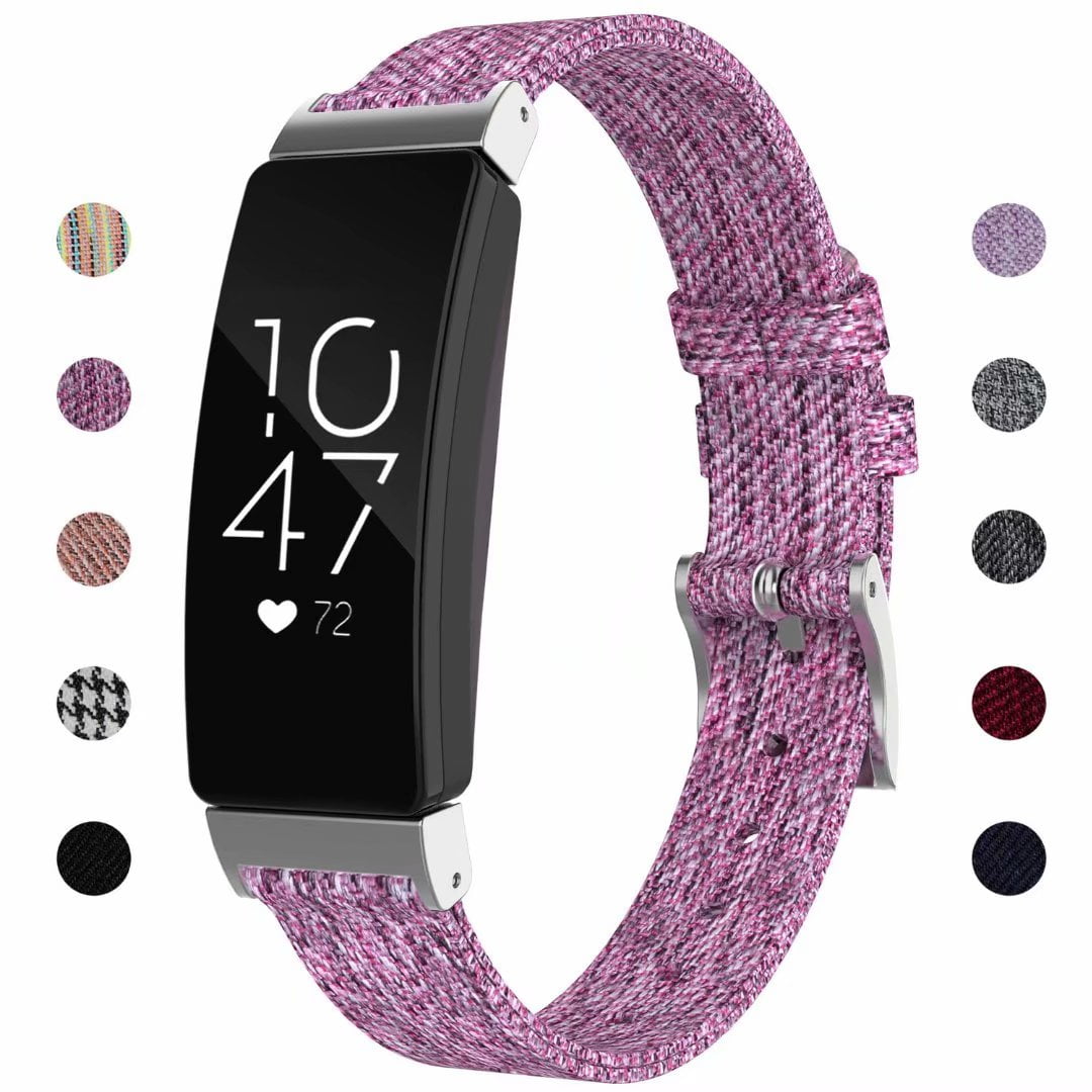 Adepoy Compatible For Fitbit Inspire HR/Fitbit Inspire/Fitbit Ace 2 Canvas  Strap, Softl Nylon Woven Fabric Replacement Bands For Fitbit Inspire Hr  Smartwatch, Multi Color, Women Men Large Small 