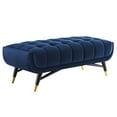 thumbnail image 1 of Modway Adept 47.5" Performance Velvet Bench in Midnight Blue, 1 of 8