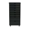 thumbnail image 1 of Jela Solid Wood 6+2 Drawer Wide Roll Cart in Black, 1 of 11