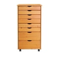 thumbnail image 1 of Adeptus Original Roll Cart, Solid Wood, 6+2 Drawer Extra Wide Roll Cart, Med Pine, 1 of 10