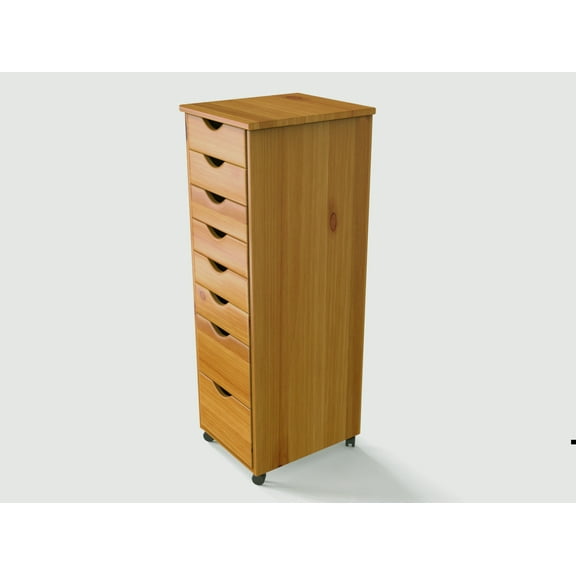 Adeptus Solid Wood 6+2 Drawer Roll Cart