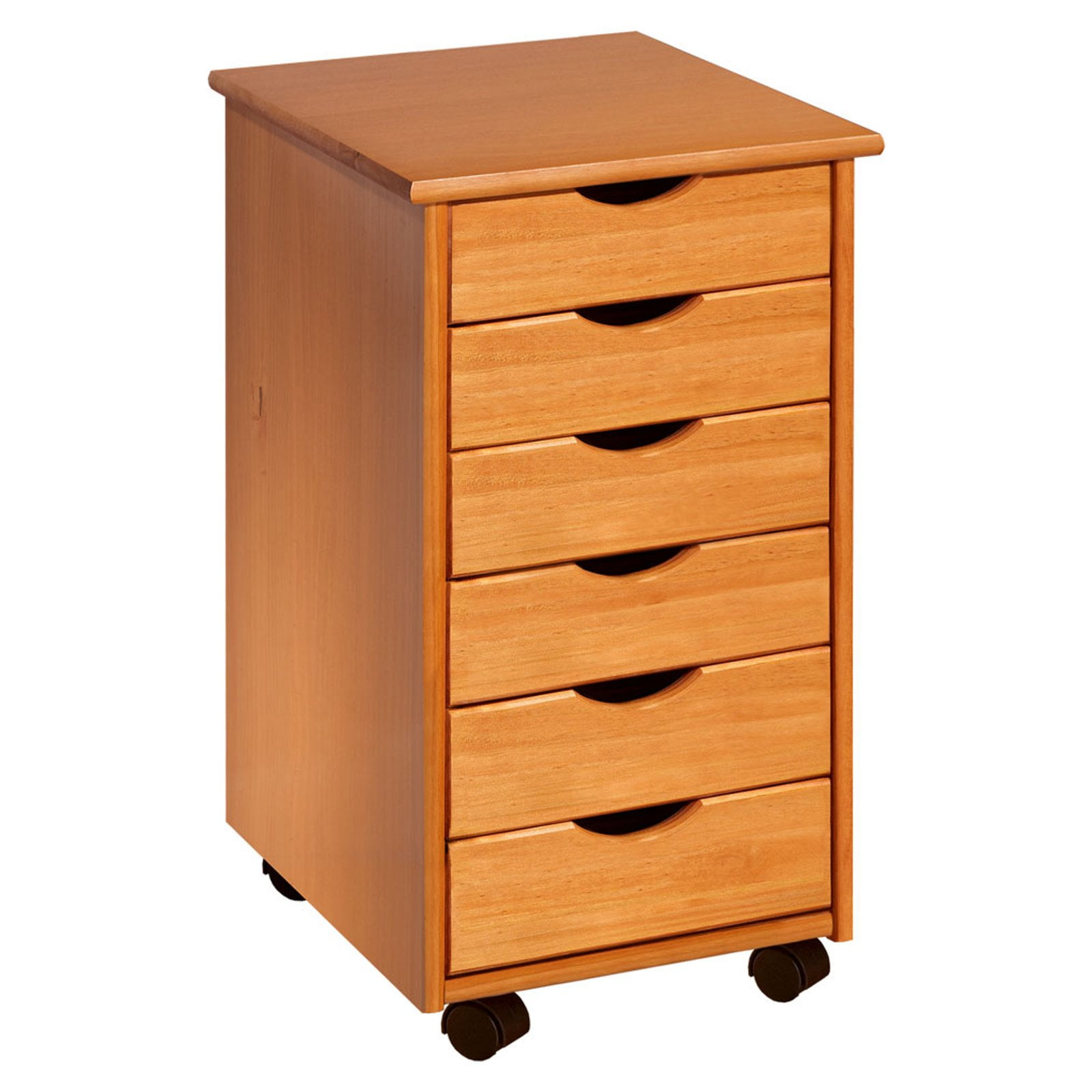 Bianca 9 Drawer Chest, Wood Storage Dresser Cabinet with Wheels