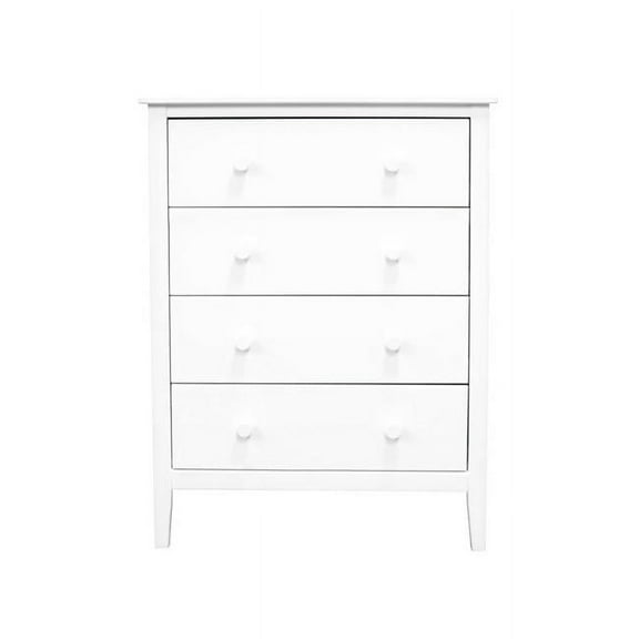 Adeptus Solid Wood Easy Pieces 4 Drawer Chest of Drawers - White