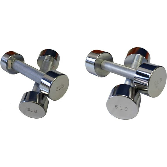 Ader Chrome Beauty Dumbbell Set 3, 5lb